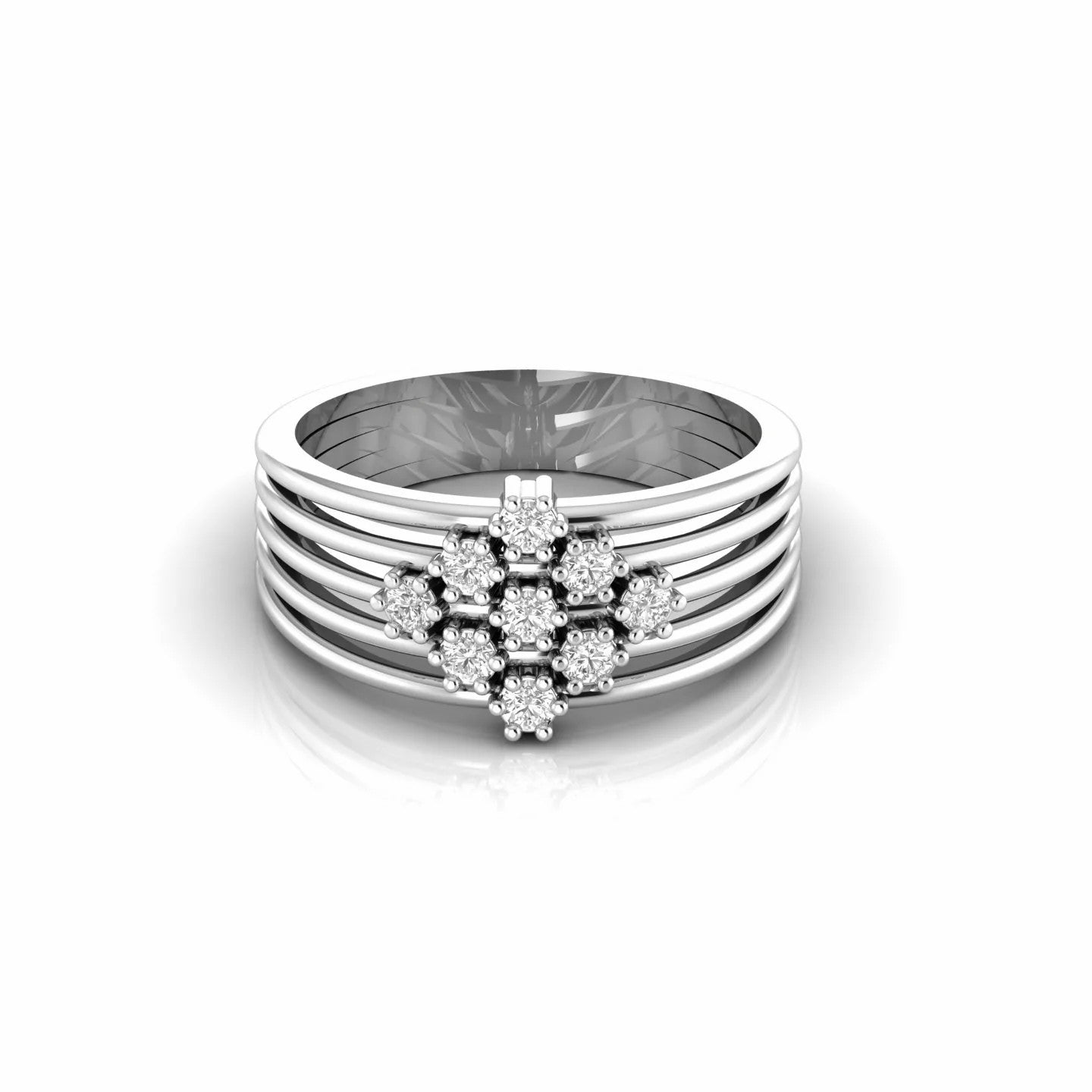 0.31 Carat Round Natural Diamond Cocktail Ring