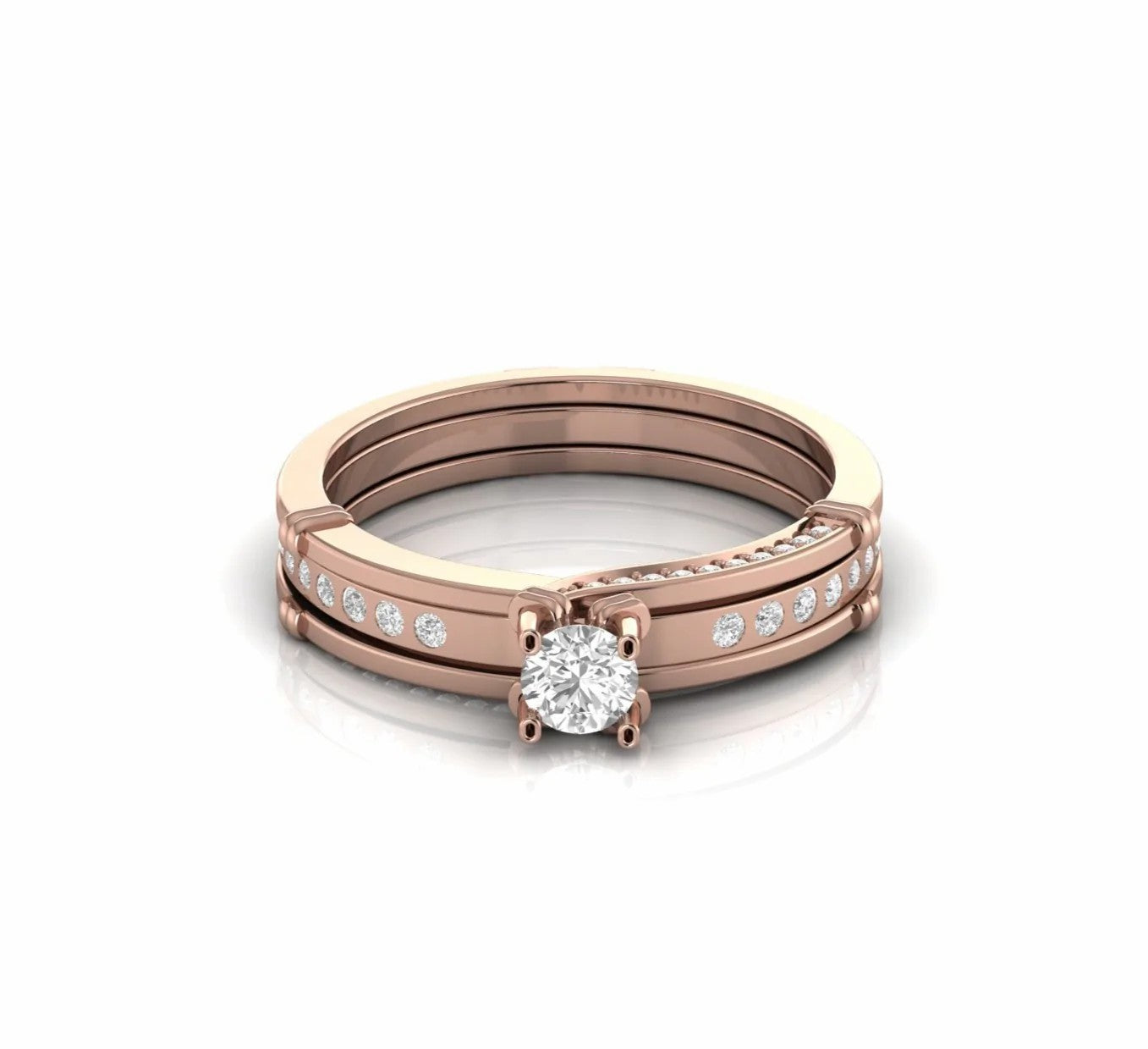 0.44 Carat Natural Diamond Designer Engagement Ring