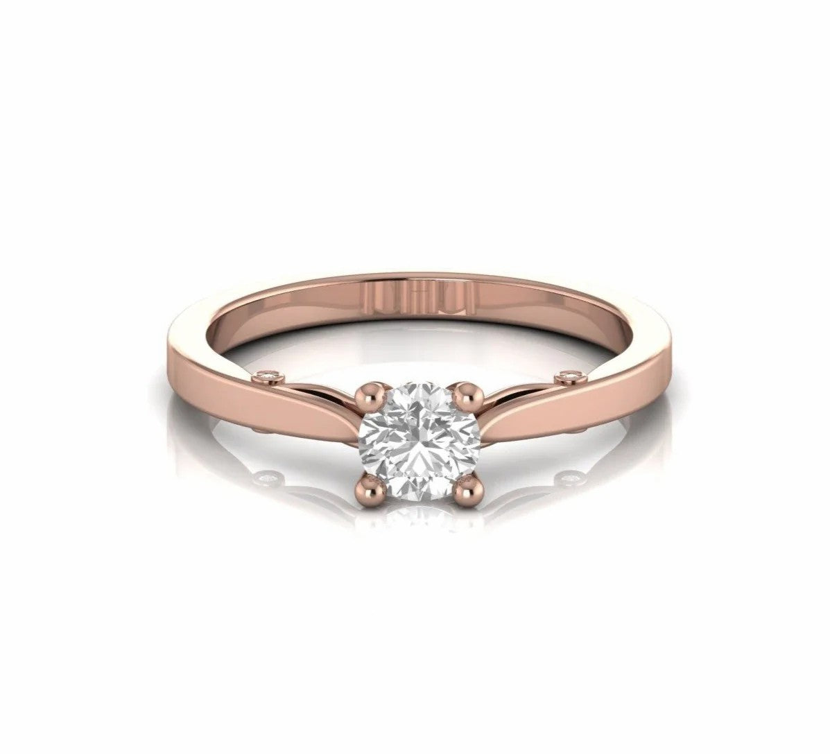 0.53 Carat Solitaire Natural Diamond Engagement Ring