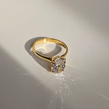 14k Yellow Gold 2 Carat Oval Cut Lab Grown Diamond Women Engagement Ring