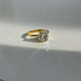 14k Yellow Gold 2 Carat Oval Cut Lab Grown Diamond Women Engagement Ring