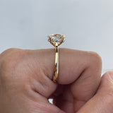 14k Yellow Gold 2 Carat Oval Cut Lab Grown Diamond Women Engagement Ring