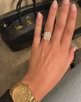 5.3 Carat Radiant Cut Diamond Shiloh Setting Gold Ring