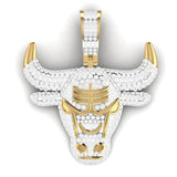 Bull Face 1.99 Carat Natural Diamond Hip Hop Customized Pendant