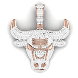 Bull Face 1.99 Carat Natural Diamond Hip Hop Customized Pendant