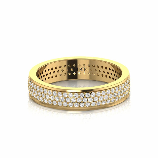 0.82 Carat Round Natural Diamond Wedding Band