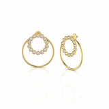 1.93 Carat Bezel Set Natural Diamond Designer Earrings