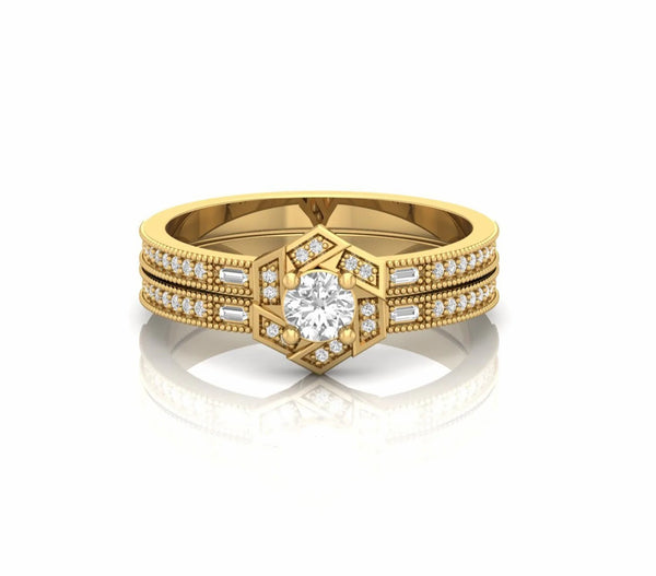 0.52 Carat Natural Diamond Classic Vintage Engagement Ring