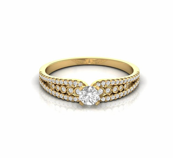 0.51 Carat Natural Diamond Designer Engagement Ring