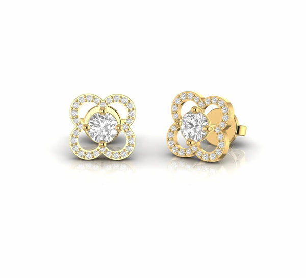 0.69 Carat Natural Diamond Dainty Stud Earrings