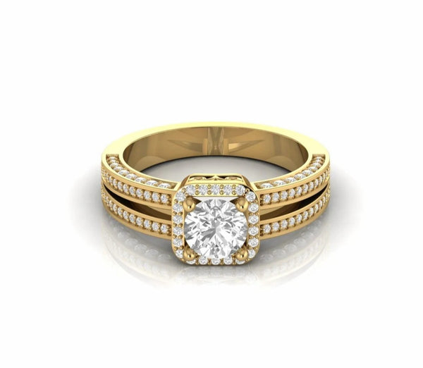 1.49 Carat Designer Natural Diamond Engagement Ring