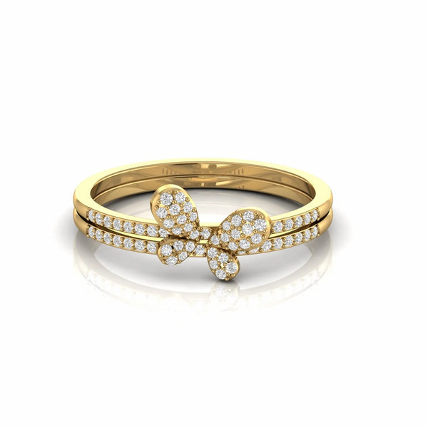 0.29 Carat Cluster Natural Diamond Butterfly Ring