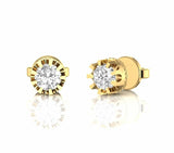 0.45 Carat Natural Diamond Solitaire Stud Earrings