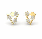 0.75 Carat Natural Diamond Floral Stud Earrings