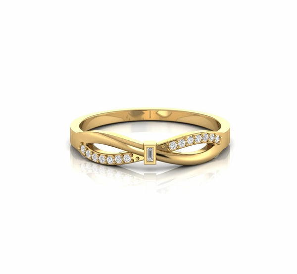 Infinity Style Diamond Minimalist Engagement Ring