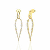 0.67 Carat Natural Diamond Designer Dangling Earrings