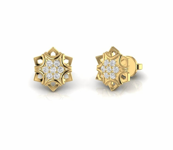 0.25 Carat Natural Diamond Designer Stud Earrings