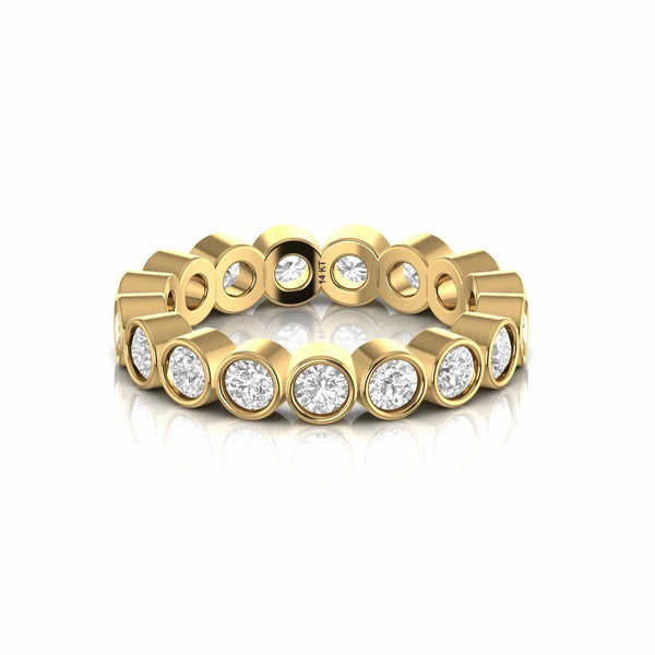 1.83 Carat Bezel Set Natural Diamond Full Eternity Wedding Band