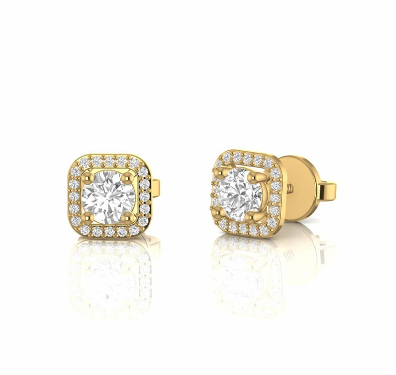 0.62 Carat Natural Diamond Stud Earrings