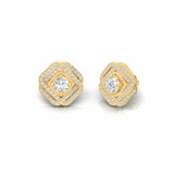 0.88 Carat Natural Diamond Designer Stud Earrings