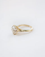 5 Carat Center Round Natural Diamond 14K Gold Ring