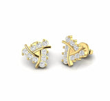 0.63 Carat Natural Diamond Designer Stud Earrings