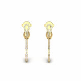 0.27 Carat Natural Diamond Designer Dangling Earrings