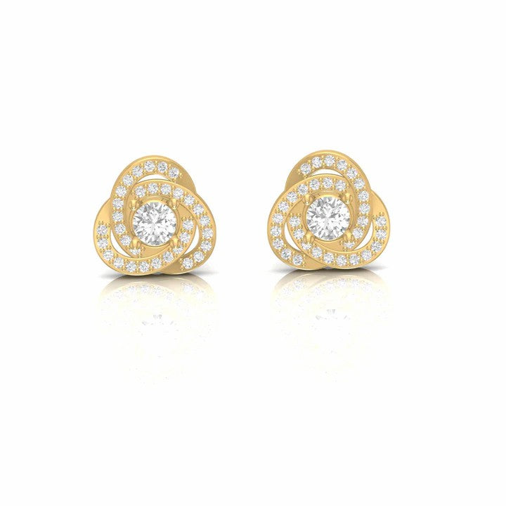 0.16 Carat Natural Diamond Designer Stud Earrings