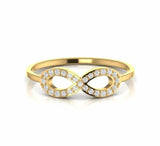 Round Natural Diamond Infinity Wedding Ring