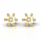 Bezel Set Natural Diamond Designer Stud Earrings