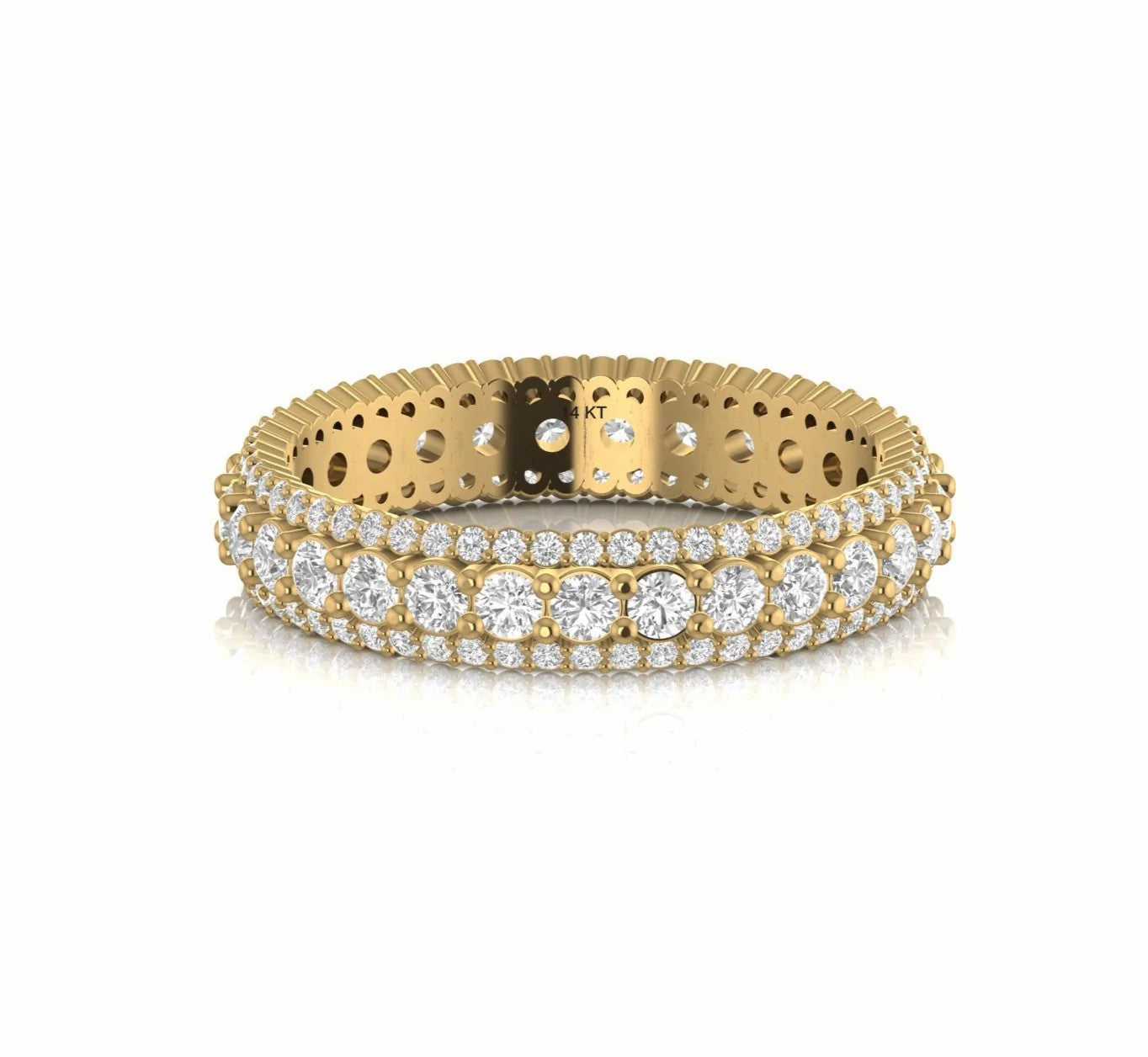1.56 Carat Eternity Natural Diamond Designer Wedding Band