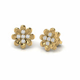 0.35 Carat Natural Diamond Floral stud Earrings