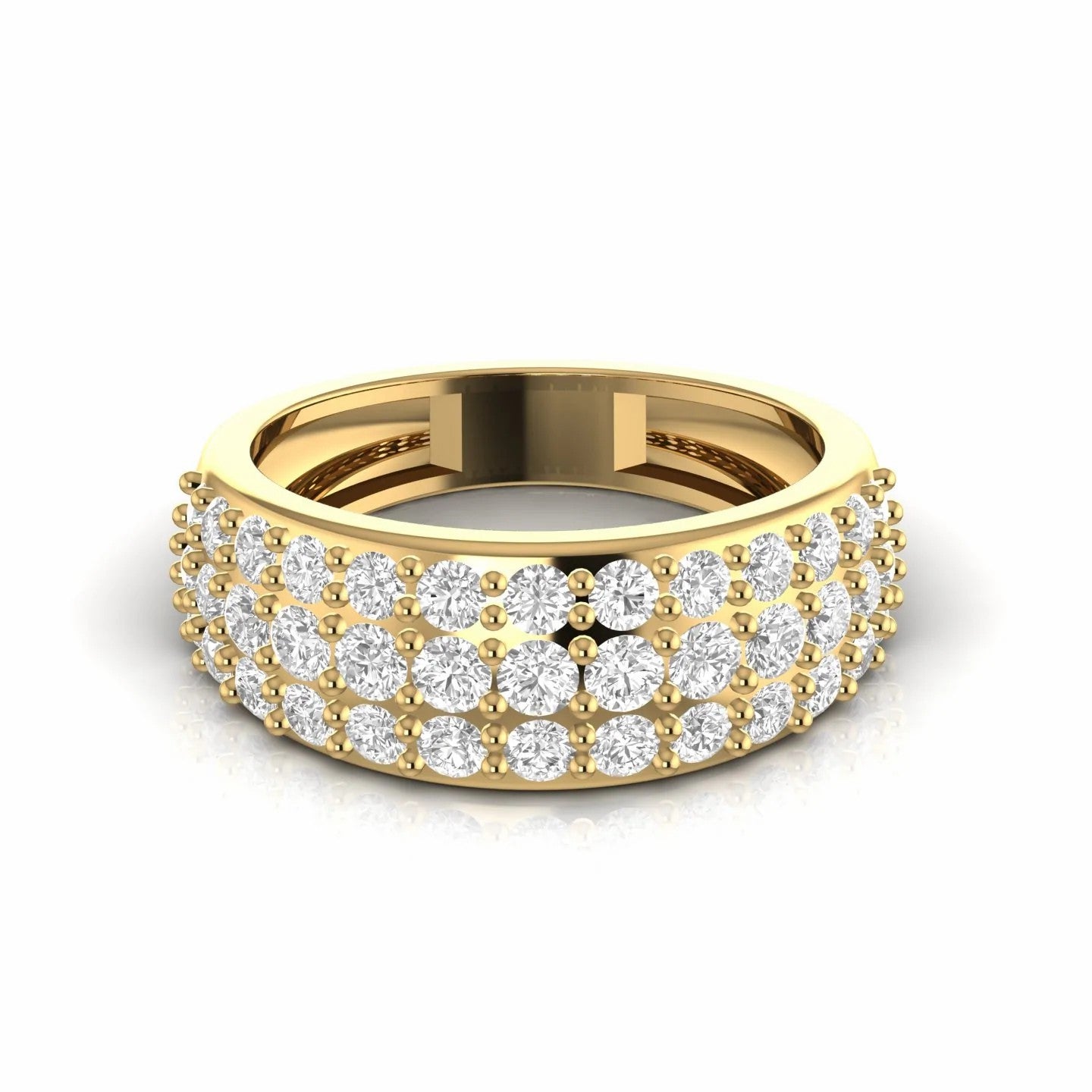 1.63 Carat Round Natural Diamond Cocktail Ring