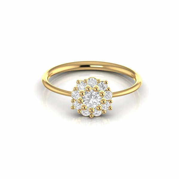 0.54 Carat Cluster Natural Diamond Minimalist Ring