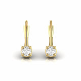 0.44 Carat Natural Diamond Designer Huggie Earrings