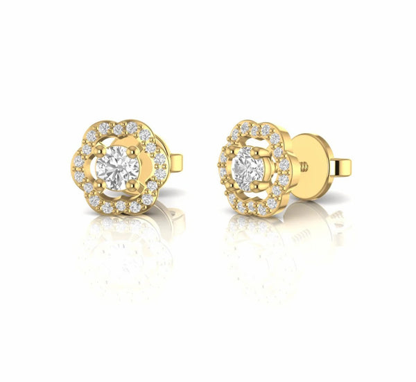 0.43 Carat Diamond Natural Dainty Stud Earrings