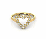 0.20 Carat Bezel Set Diamond Heart Shape Engagement Ring