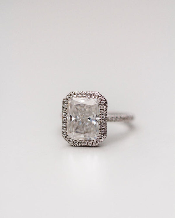 5.3 Carat Radiant Cut Diamond Shiloh Setting Gold Ring