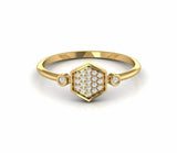 Cluster Round Diamond Dainty Antique Engagement Ring