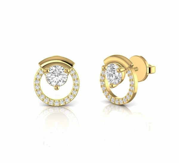 0.60 Carat Minimalist Natural Diamond Stud Earrings