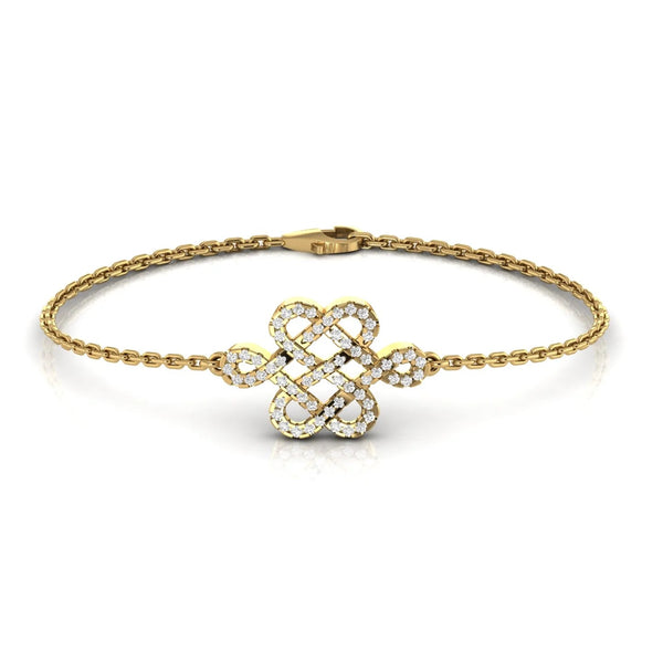 Round Natural Diamond 0.62 CT Dainty Bracelet