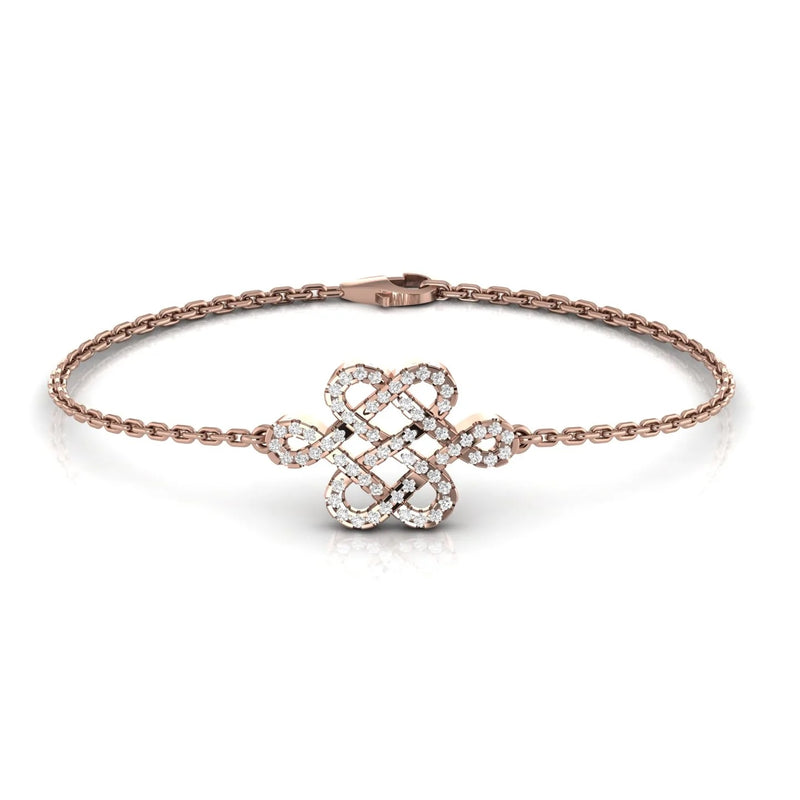 Round Natural Diamond 0.62 CT Dainty Bracelet