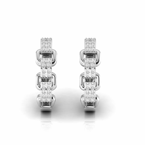 0.24 Carat Natural Diamond Designer Huggie Earrings