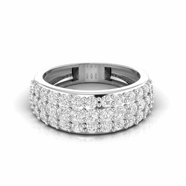 1.63 Carat Round Natural Diamond Cocktail Ring