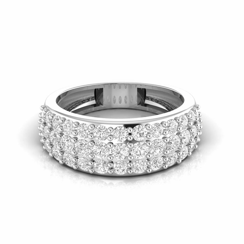 1.63 Carat Round Natural Diamond Cocktail Ring