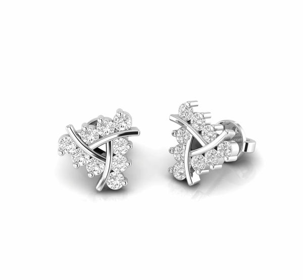 0.63 Carat Natural Diamond Designer Stud Earrings