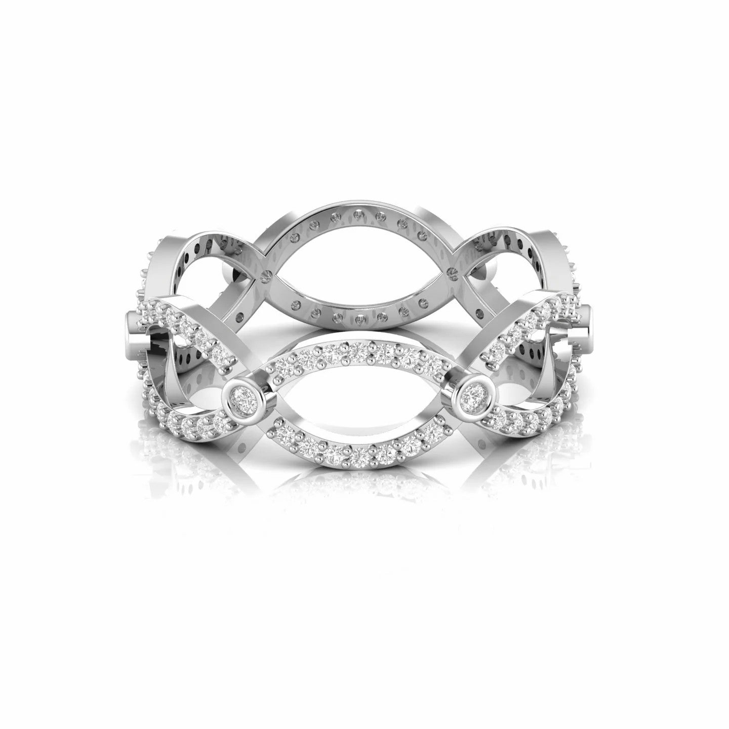 0.49 Carat Eternity Natural Diamond Infinity Ring