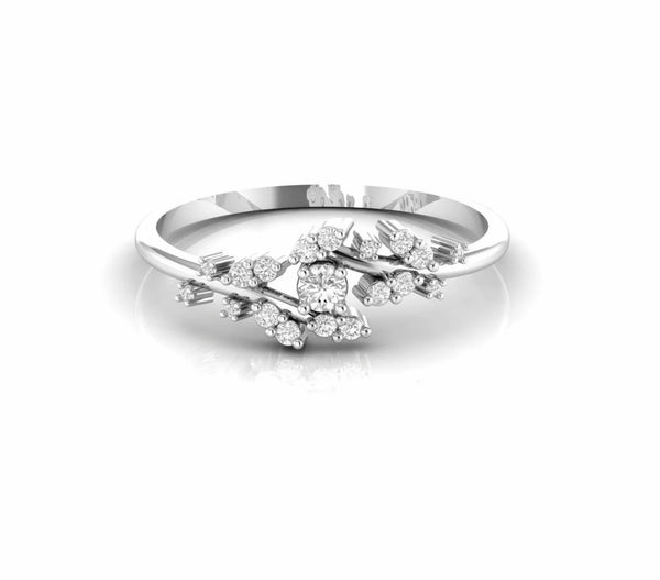 0.19 Carat Natural Diamond Cluster Cocktail Ring