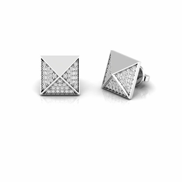 0.38 Carat Cluster Natural Diamond Stud Earrings