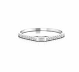 Minimalist Round Natural Diamond Wedding Ring